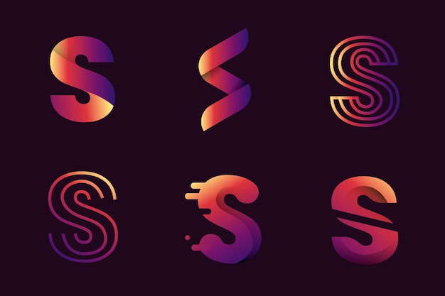 Gradient s logo templates