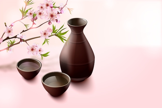 Free vector gradient sake illustration