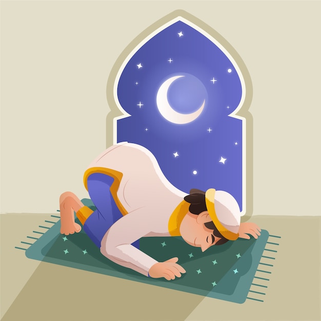 Vettore gratuito illustrazione di salat gradiente