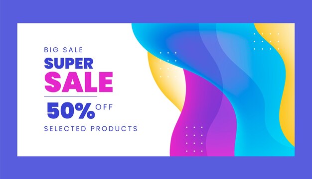 Gradient sale banner design