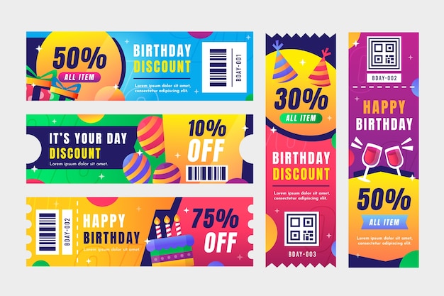 Gradient sale coupon design template