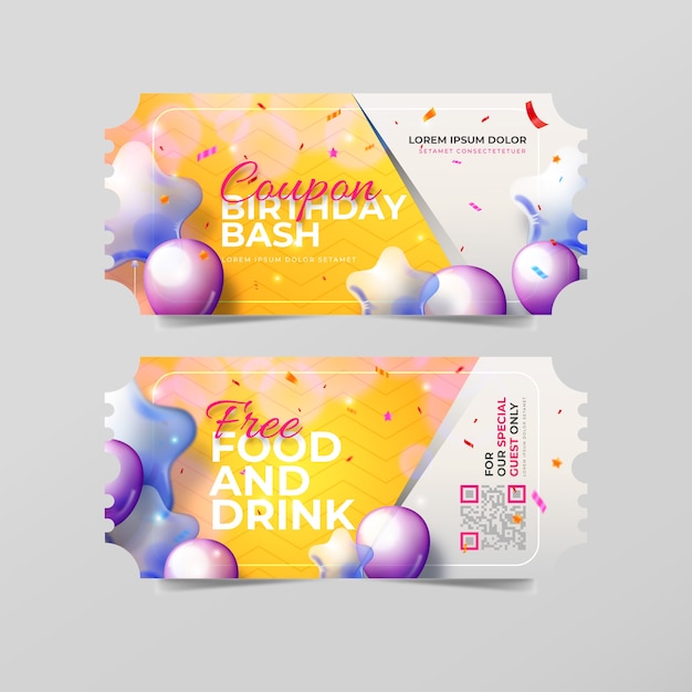 gradient sale coupon design template