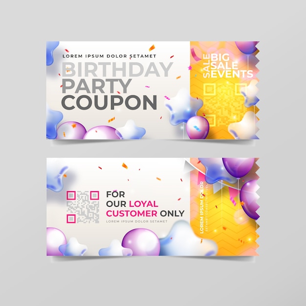 Free vector gradient sale coupon design template