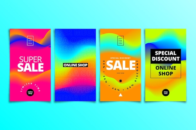 Gradient sale insta story collection