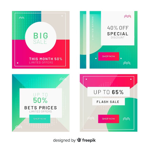 Free vector gradient sale instagram post collection