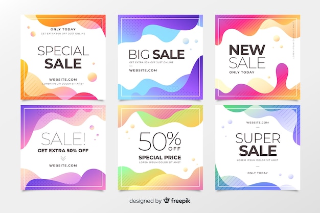 Free vector gradient sale instagram post collection