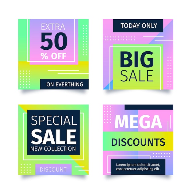 Gradient sale instagram posts