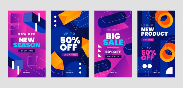 Gradient sale instagram stories template