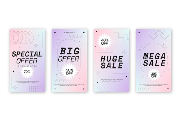 Free vector gradient sale instagram stories