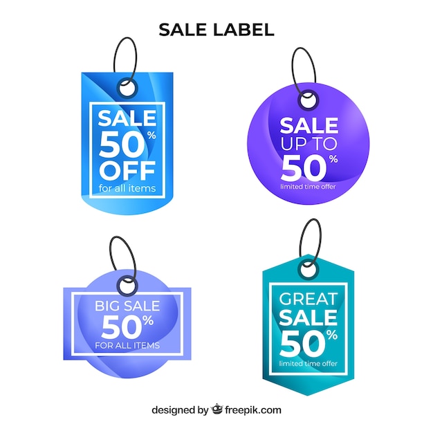 Gradient sale label collection