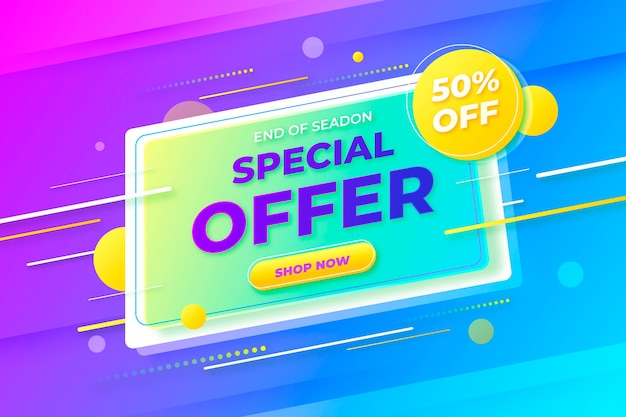 Gradient sale offer background