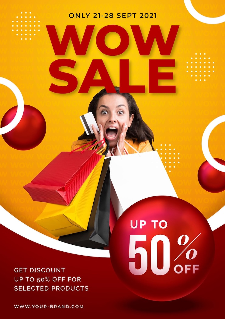 Free Vector gradient sale poster with photo