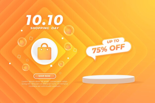 Gradient sale promo background