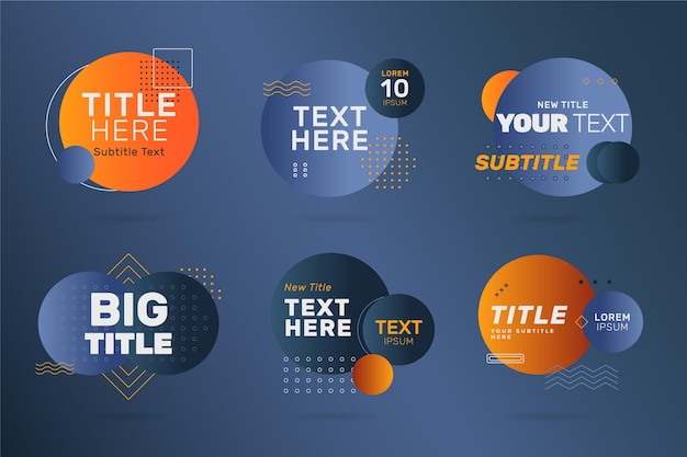 Free vector gradient sale stickers design collection
