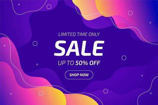 Gradient sales background for promos