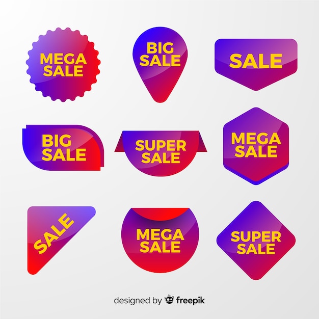 Free vector gradient sales label collection