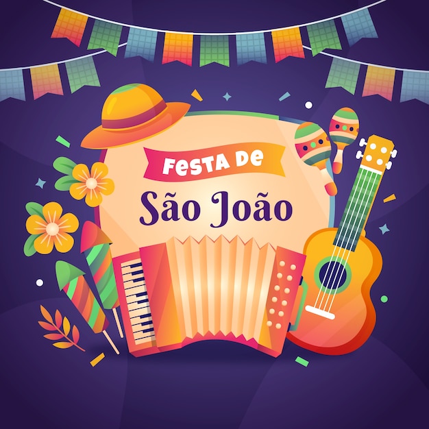 Free vector gradient sao joao illustration