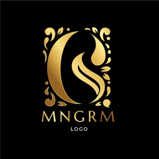 Free vector gradient sc or cs logo template