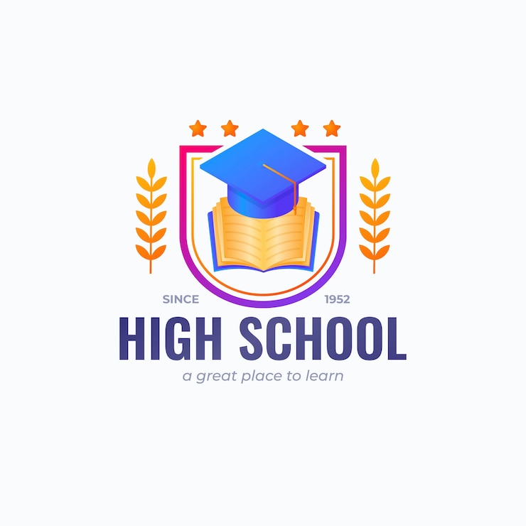 Free Vector gradient school logo design template