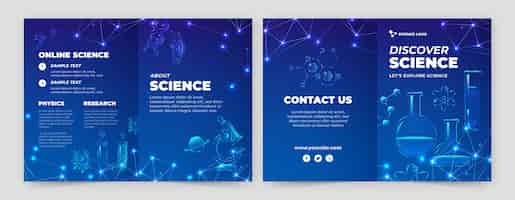 Free vector gradient science brochure template