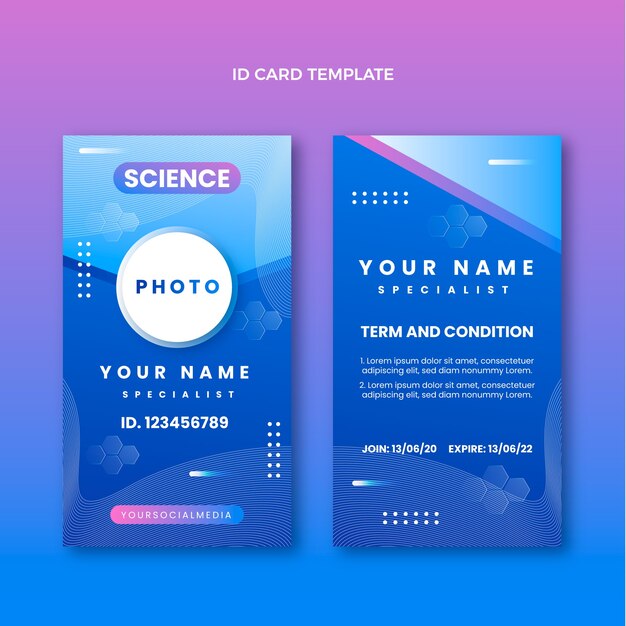 勾配科学IDカードテンプレート