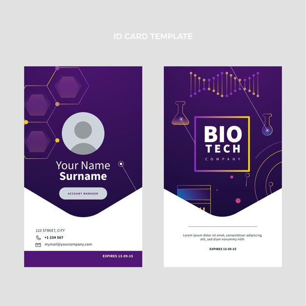 Gradient science id card