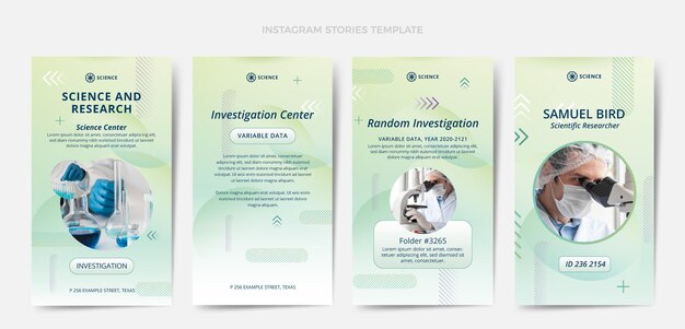 Gradient science instagram stories