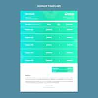 Free vector gradient science invoice