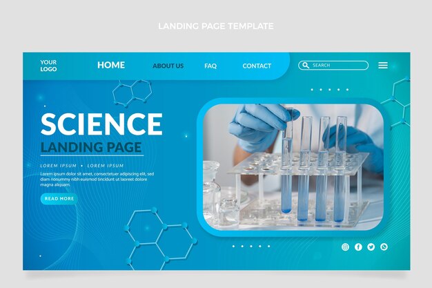 勾配科学ランディングページテンプレート