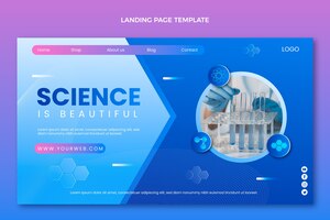 Gradient science landing page template