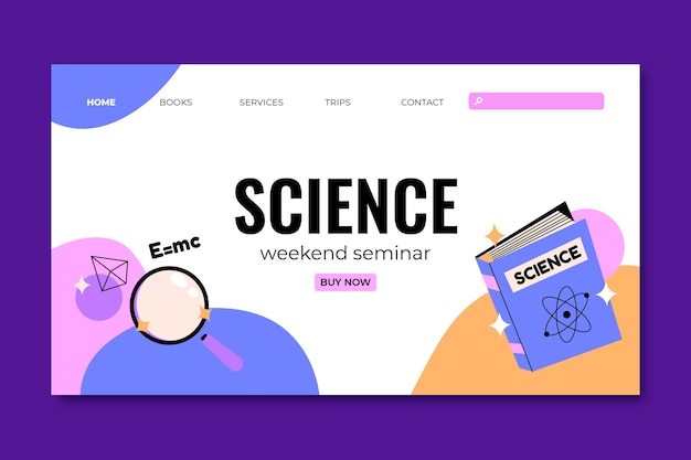 Gradient science landing page template