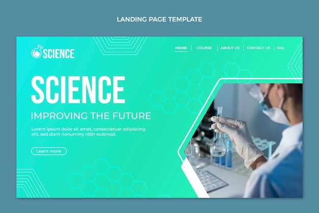 Free vector gradient science landing page