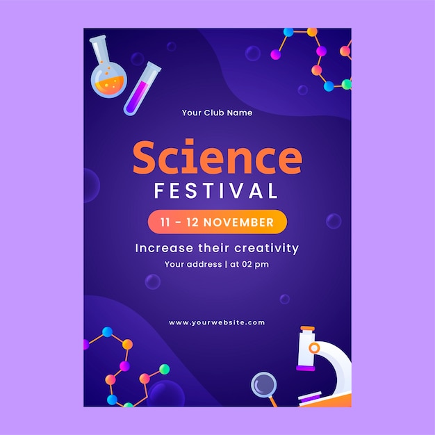 Gradient science poster template