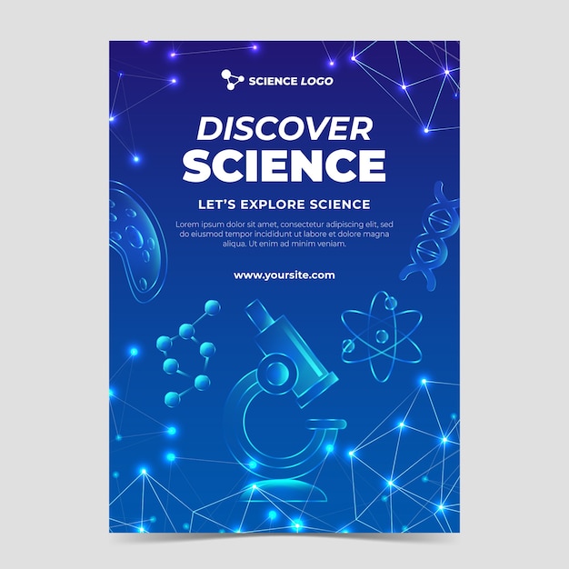 Free vector gradient science poster template