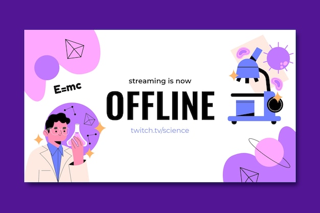 Gradient science twitch background template