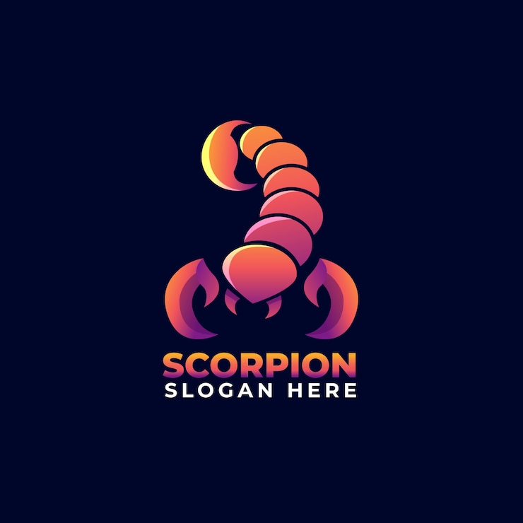 मुफ़्त वेक्टर gradient scorpion logo template