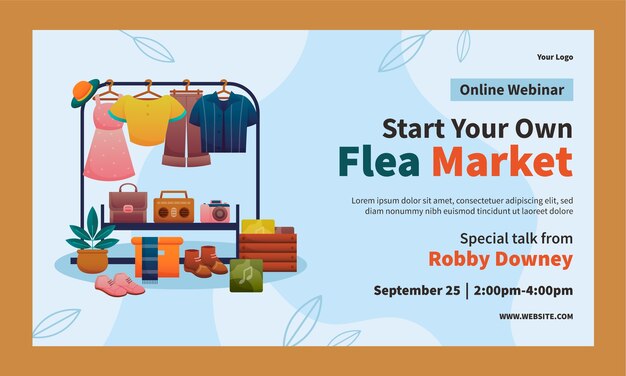 Gradient second-hand flea market webinar