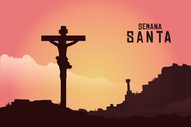 Gradient semana santa illustration