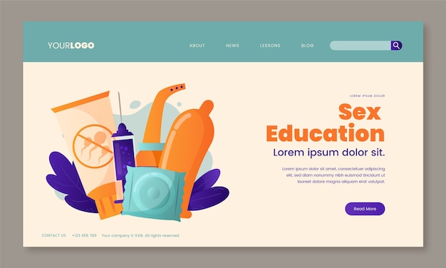 Gradient sex education landing page