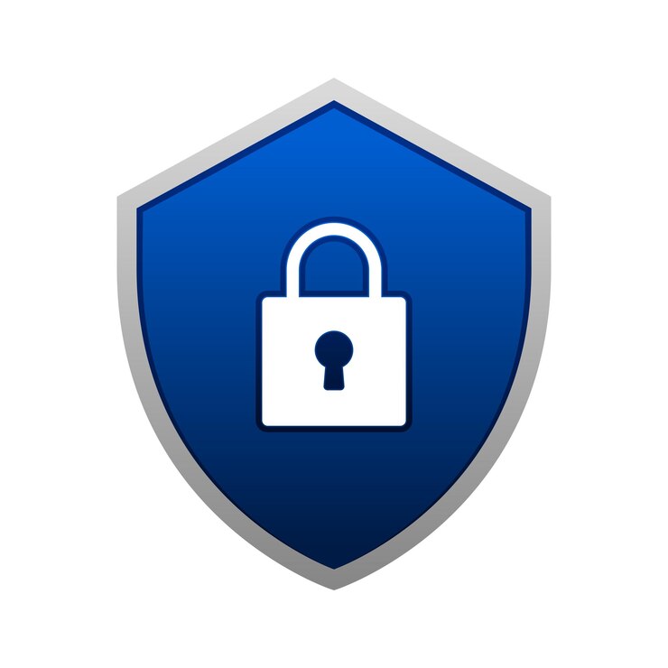 Free Vector gradient shield with padlock