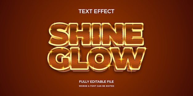 Gradient shine glow text effect