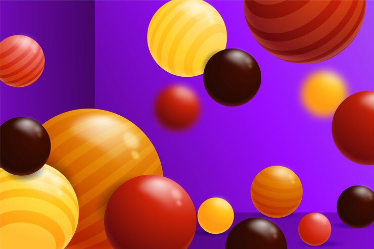Free Vector gradient shiny spheres background