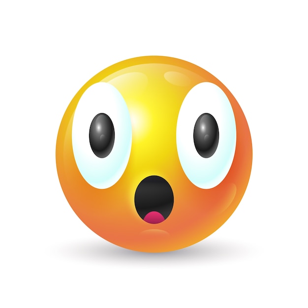 Gradient shocked emoji illustration