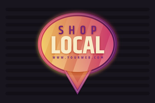 Gradient shop local logo design