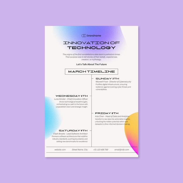Gradient simple future technology conference poster template