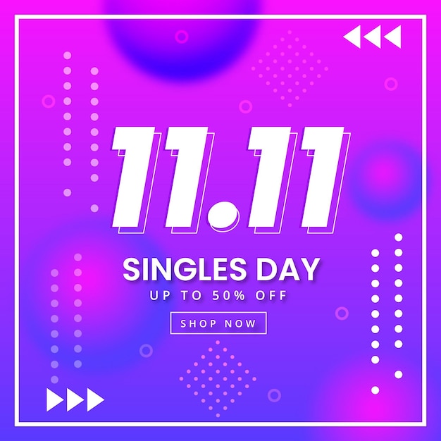 Gradient singles day concept