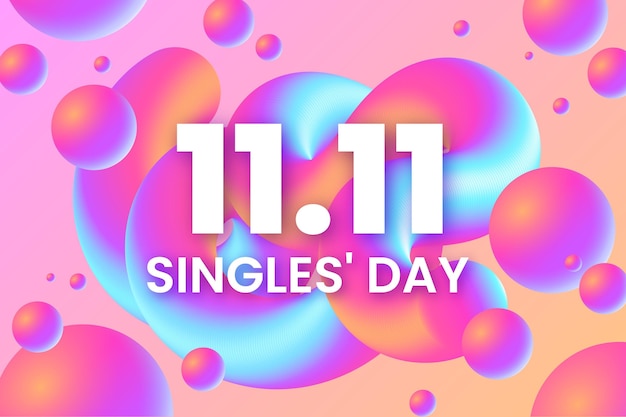 Gradient singles day concept