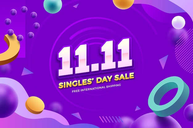 Gradient singles day concept