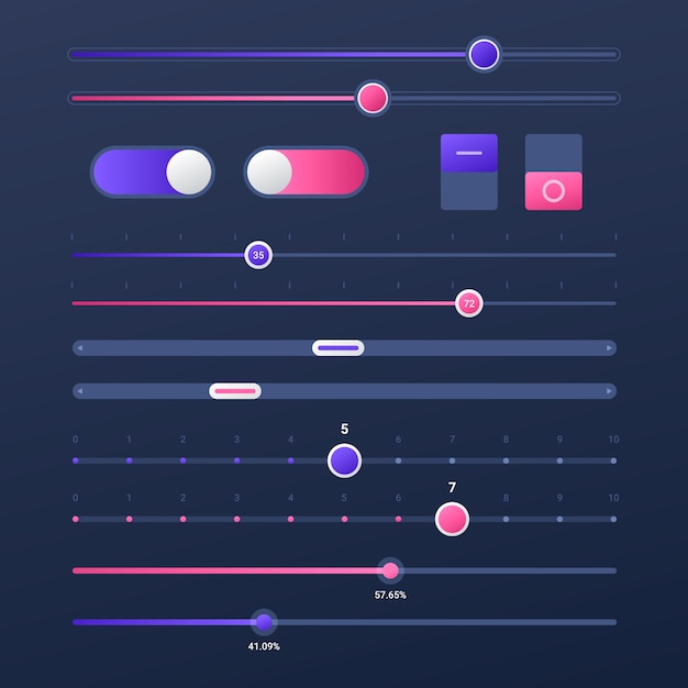 Gradient sliders collection