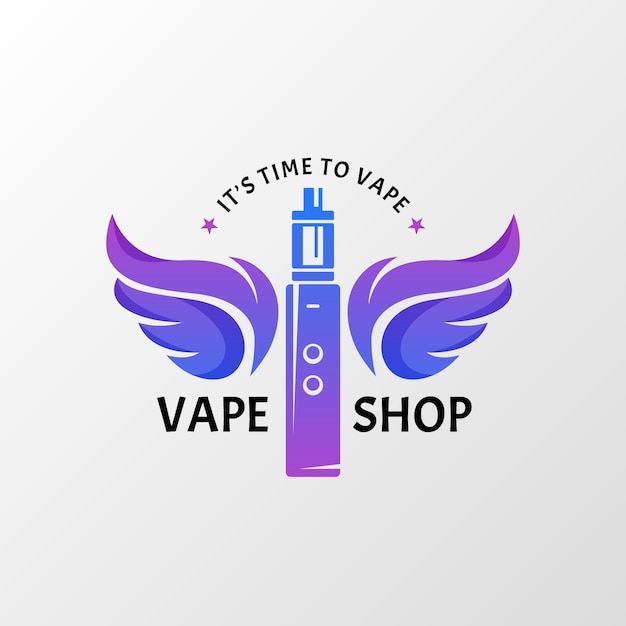 Gradient smoke shop logo template